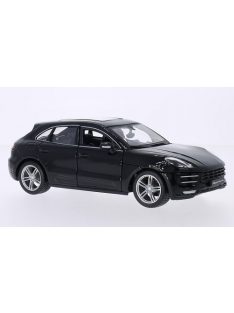 Burago - Porsche Macan Turbo, schwarz, 1:24