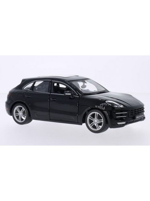 Burago - Porsche Macan Turbo, schwarz, 1:24