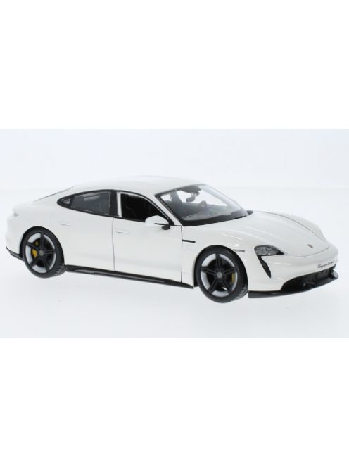 Burago - Porsche Taycan Turbo S, weiss, 1:24