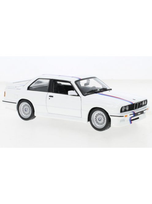 Burago - BMW M3 (E30), weiss/Dekor, 1988, 1:24