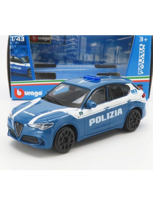 Burago - ALFA ROMEO STELVIO POLIZIA 2017 LIGHT BLUE