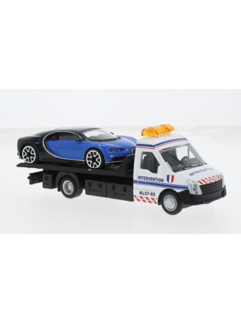 Burago - Bburago, Iveco Daily Transporter, weiss/blau, 1:43