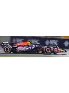   Burago - RED BULL F1  RB19 TEAM ORACLE RED BULL RACING N 11 3rd LAS VEGAS USA GP 2023 SERGIO PEREZ PURPLE YELLOW RED