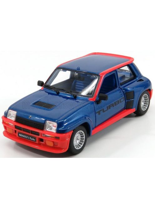 Burago - RENAULT R5 TURBO 1982 BLUE RED