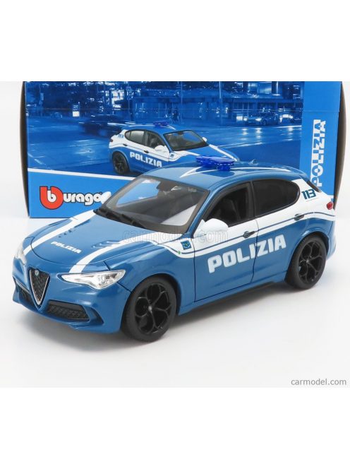 Burago - Alfa Romeo Stelvio Polizia 2017 Light Blue