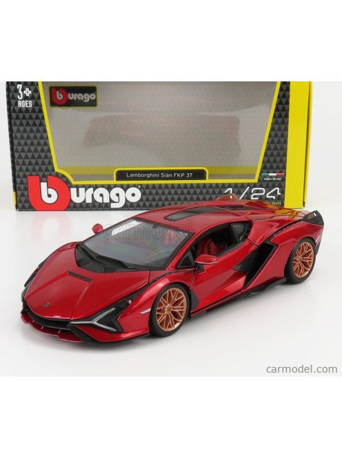 Burago - Lamborghini Sian Fkp 37 Hybrid 2020 Red