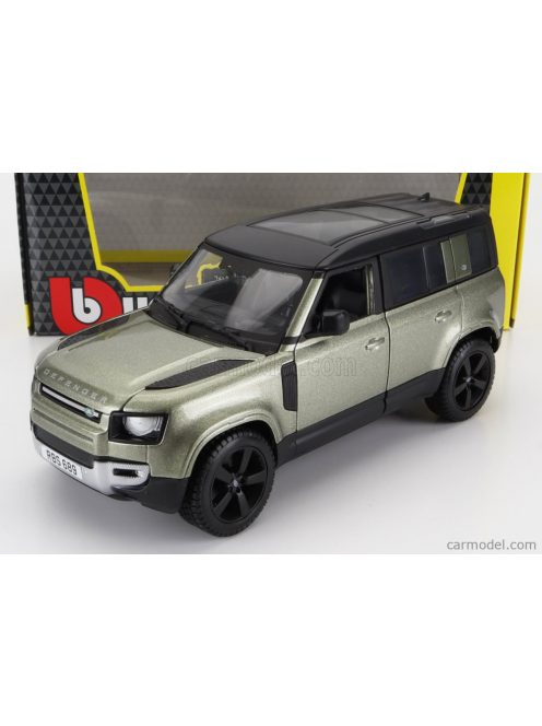 Burago - Land Rover New Defender 110 2020 Light Green Met White