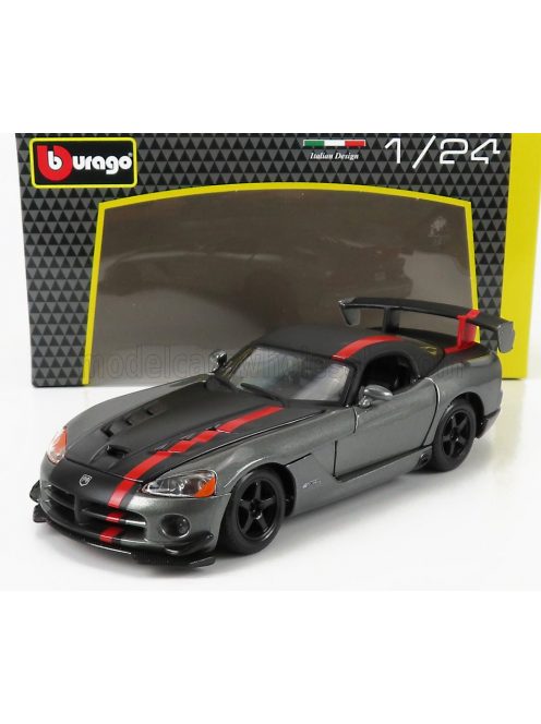 Burago - DODGE VIPER SRT-10 COUPE 2003 - WITH RED LINE GREY