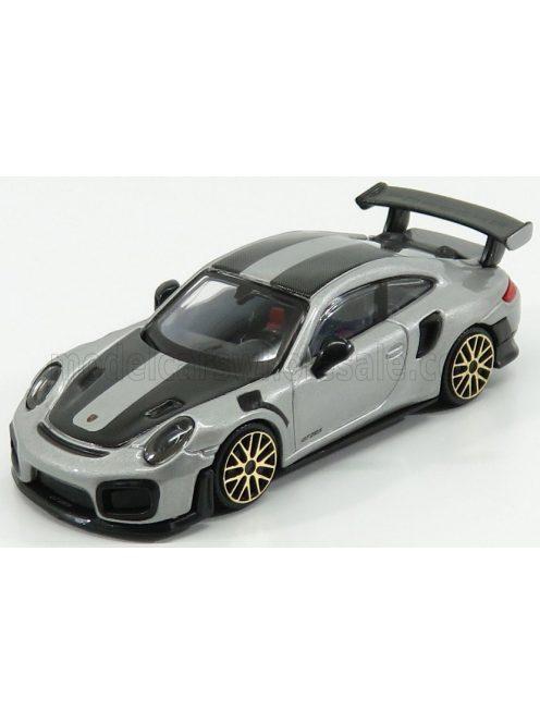 Burago - PORSCHE 911 991-2 GT2 RS COUPE 2018 SILVER BLACK