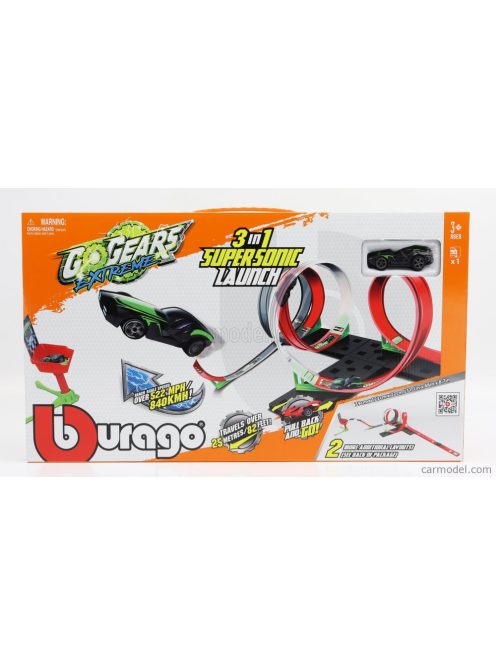 Burago - Accessories Diorama - Go Gears Extreme 3 In 1 Supersonic Launch With 1X Car Included Various