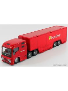   Burago - Ferrari Truck F1 Car Transporter Team Ferrari Corse Clienti With Set Fxx-K N 10 2015 + Figure Service Mobile Mechanic Red