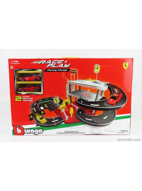 Burago - Accessories Diorama - Level Parking Garage With Ferrari 458 Pista + Laferrari Various