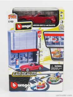   Burago - Accessories Diorama - Car Dealer With Mercedes Benz Sls Amg Roadster 2018