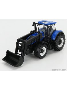   Burago - New Holland T7.315 Tractor With Front Loader Scraper 2018 Blue