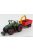 Burago - Fendt Vario 1000 Tractor With Crane And Trailer 2016 Green Grey Red