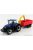 Burago - New Holland T7.315 Tractor + Combination Trailer Blue Red Yellow