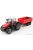 Burago - Massey Ferguson 8740S Tractor With Tipping Trailer Red