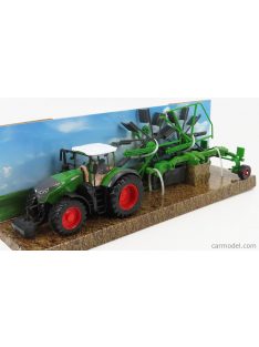   Burago - Fendt Vario 1050 Tractor With Whirl Rake Trailer 2016 Green Black