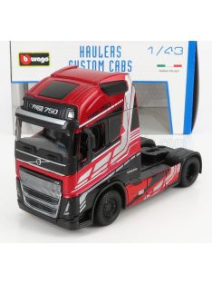   Burago - VOLVO FH16 XL 750 EURO 6 CAB TRACTOR TRUCK 2-ASSI 2018 RED MET BLACK