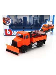   Burago - TRUCK ROAD SECURITY SPAZZANEVE SNOWPLOUGH AND SIGNAL BOARD 2-ASSI 2010 ORANGE