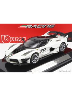   Burago - Ferrari Fxx-K Evo N 70 Finali Mondiali 2017 - Con Vetrina - With Showcase Bianco Italia - White Pearl Met