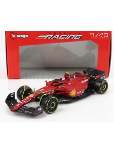   Burago - FERRARI F1-75 SCUDERIA FERRARI N 55 SEASON 2022 CARLOS SAINZ - EXCLUSIVE CARMODEL RED