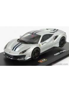   Burago - Ferrari 488 Pista 2018 - Con Vetrina - With Showcase Silver