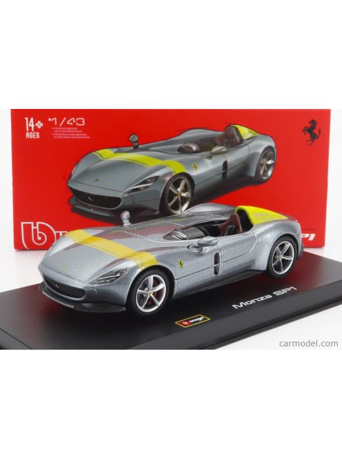 Burago - Ferrari Monza Sp1 2018 Silver Yellow