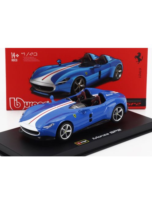 Burago - FERRARI MONZA SP2 2018 BLUE SILVER