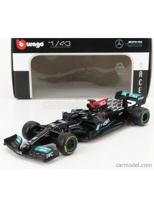 Burago - Mercedes Gp F1 W12 Mercedes M12 Eq Power+ Team Amg Petronas Motorsport Formula One N 44 Season 2021 Lewis Hamilton Black Green