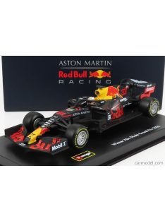   Burago - Red Bull F1 Rb16 Honda Team Aston Martin N 33 Winner Abu Dhabi Gp 2020 Max Verstappen - Con Pilota E Vetrina - With Pilot And Showcase Matt Blue Yellow Red