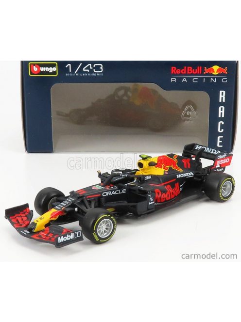 Burago - Red Bull F1 Rb16B Honda Ra620H Team Aston Martin N 11 Season 2021 Sergio Perez Matt Blue Yellow Red