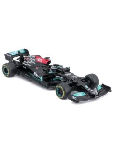   Burago - 1:43 2021 Mercedes-Benz Amg F1 W12 Eq Power + #44 Lewis Hamilton With Helmet, Black/Turquoise