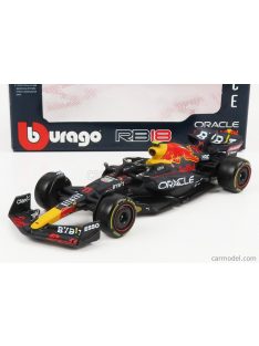   Burago - Red Bull F1 Rb18 Team Oracle Red Bull Racing N 11 Season 2022 Sergio Perez Matt Blue Yellow Red