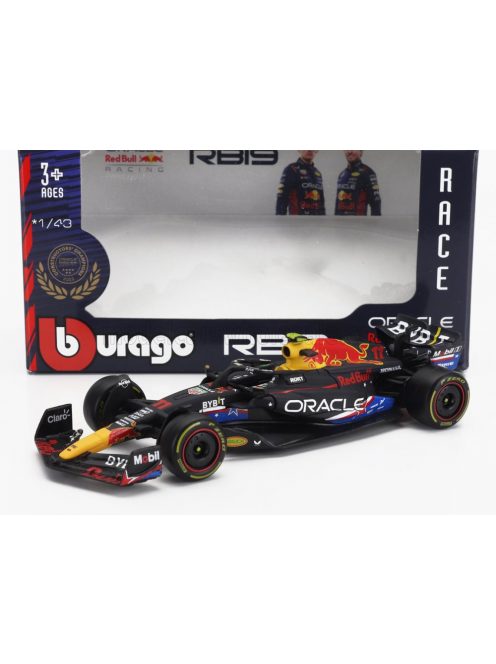 Burago - RED BULL F1  RB19 TEAM ORACLE RED BULL RACING N 11 4th AUSTIN USA GP 2023 SERGIO PEREZ MATT BLUE