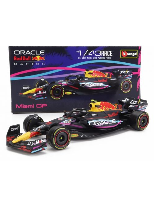 Burago - RED BULL F1  RB19 TEAM ORACLE RED BULL RACING N 11 2nd MIAMI GP 2023 SERGIO PEREZ MATT BLUE