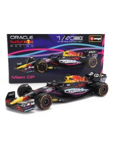   Burago - RED BULL F1  RB19 TEAM ORACLE RED BULL RACING N 1 WORLD CHAMPION WINNER MIAMI GP 2023 MAX VERSTAPPEN MATT BLUE