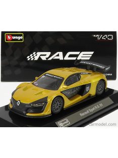   Burago - Renault Sport Rs01 N 01 2015 R.Martin - Con Vetrina - With Showcase Yellow Met