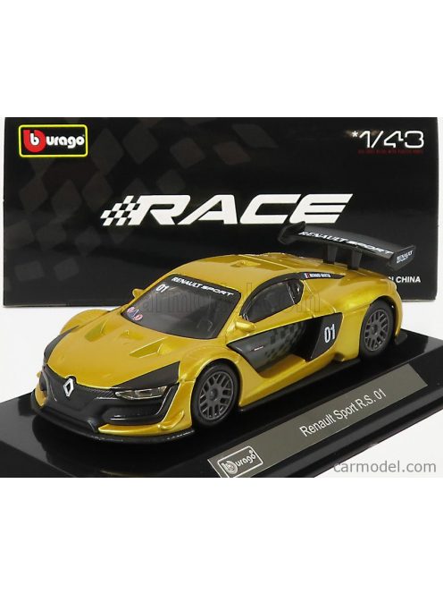 Burago - Renault Sport Rs01 N 01 2015 R.Martin - Con Vetrina - With Showcase Yellow Met