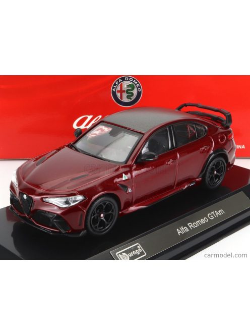 Burago - Alfa Romeo Giulia Gtam 2020 - With Hard Showcase - Exclusive Carmodel Rosso Gta - Red Met