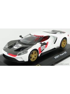   Burago - Ford Usa Gt N 98 2021 - Tribute 24H Daytona K.Miles L.Ruby 1966 White Carbon Red