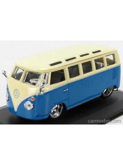 Burago - Volkswagen T1 Samba Minibus Custom 1967 Cream Blue