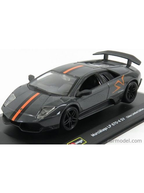 Burago - Lamborghini Murcielago Lp670-4 Sv Superveloce China Limited Edition 2011 Grey Met