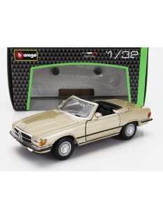   Burago - MERCEDES BENZ SL-CLASS 450SL CABRIOLET OPEN 1977 GOLD MET