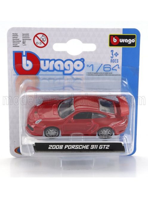 Burago - PORSCHE 911 997 GT2 COUPE 2008 RED