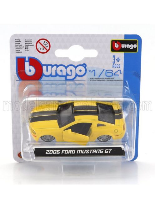 Burago - FORD USA MUSTANG GT COUPE 2006 YELLOW