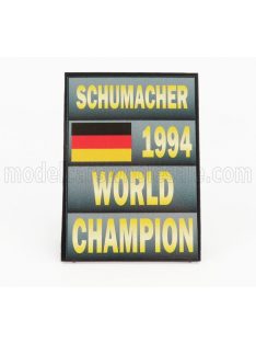   Cartrix - ACCESSORIES F1  WORLD CHAMPION PLATE PIT BOARD - BENETTON B194 FORD MILD SEVEN N 5 SEASON 1994 MICHAEL SCHUMACHER GREY BLACK YELLOW