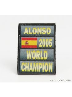   Cartrix - Accessories F1 World Champion Plate Pit Board - Renault R25 Team Benetton N 5 Season 2005 Fernando Alonso Grey Black Yellow