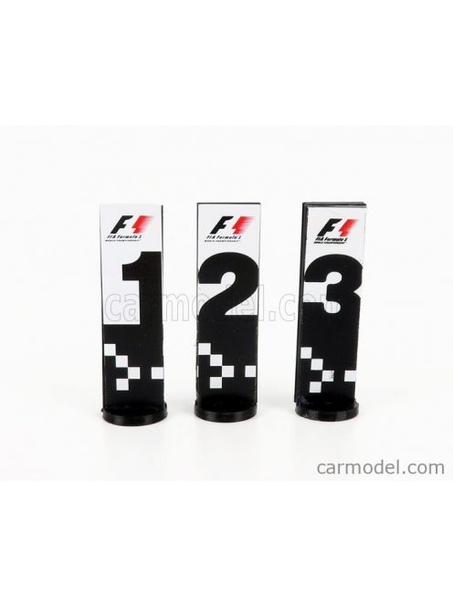 Cartrix - Accessories F1 World Champion Plate Pit Board - 1St - 2Nd - 3Rd Place Grey Black Yellow