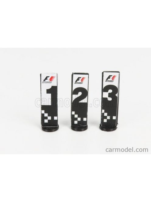 Cartrix - Accessories F1 World Champion Plate Pit Board - 1St - 2Nd - 3Rd Place Grey Black Yellow